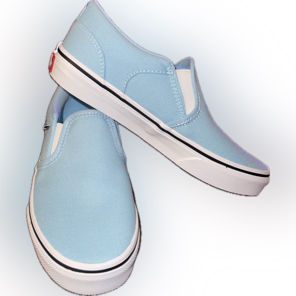 Vans Asher Slip On Youth Size 3 Light Blue